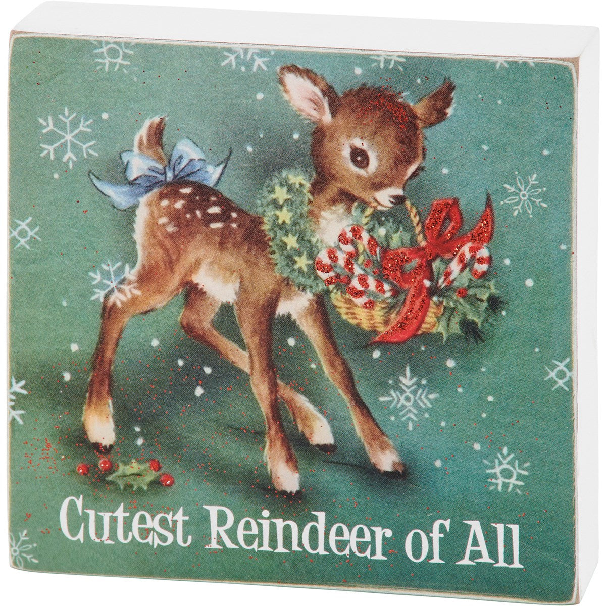 Cutest Reindeer Block Sign