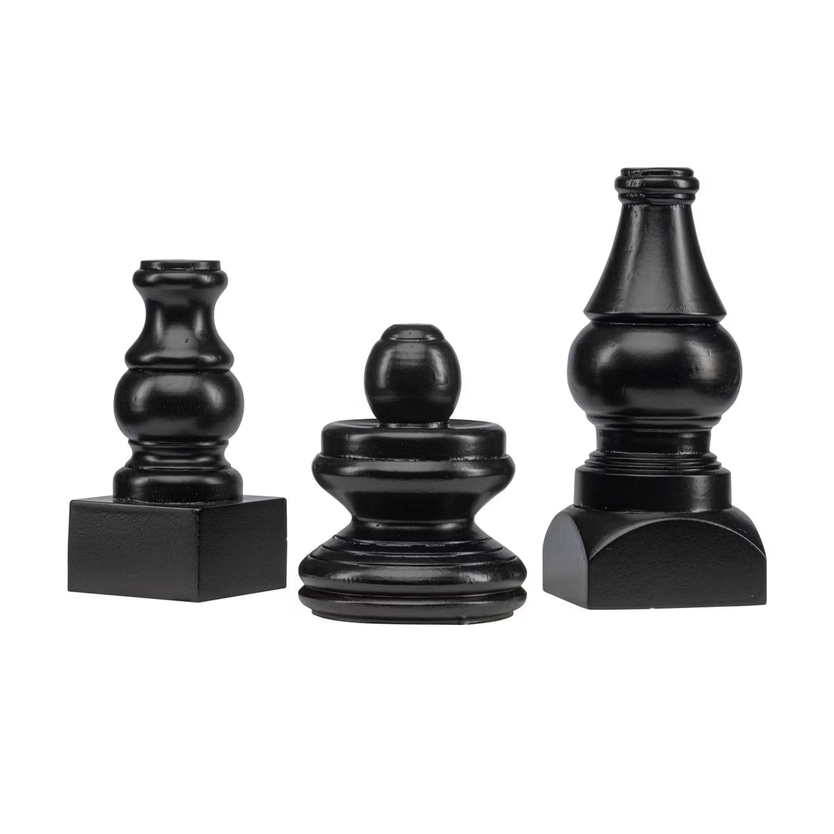 Small Black Display Poles