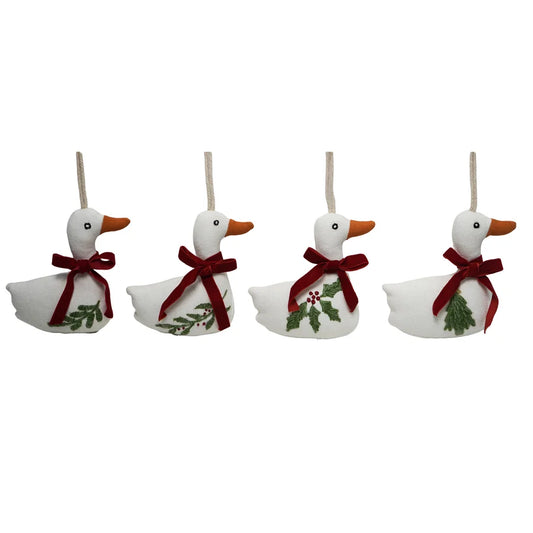 Fabric Duck Ornament - 4 styles