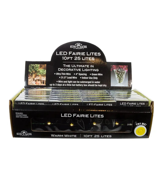 Warm White LED Fairy Lights -25 count