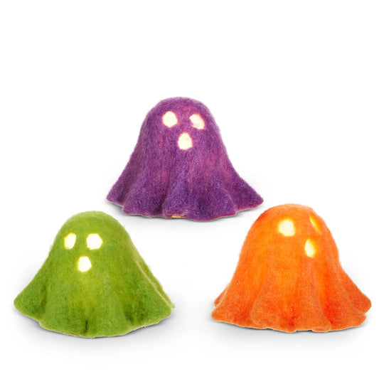Lighted Felt Ghosts - 3 colors