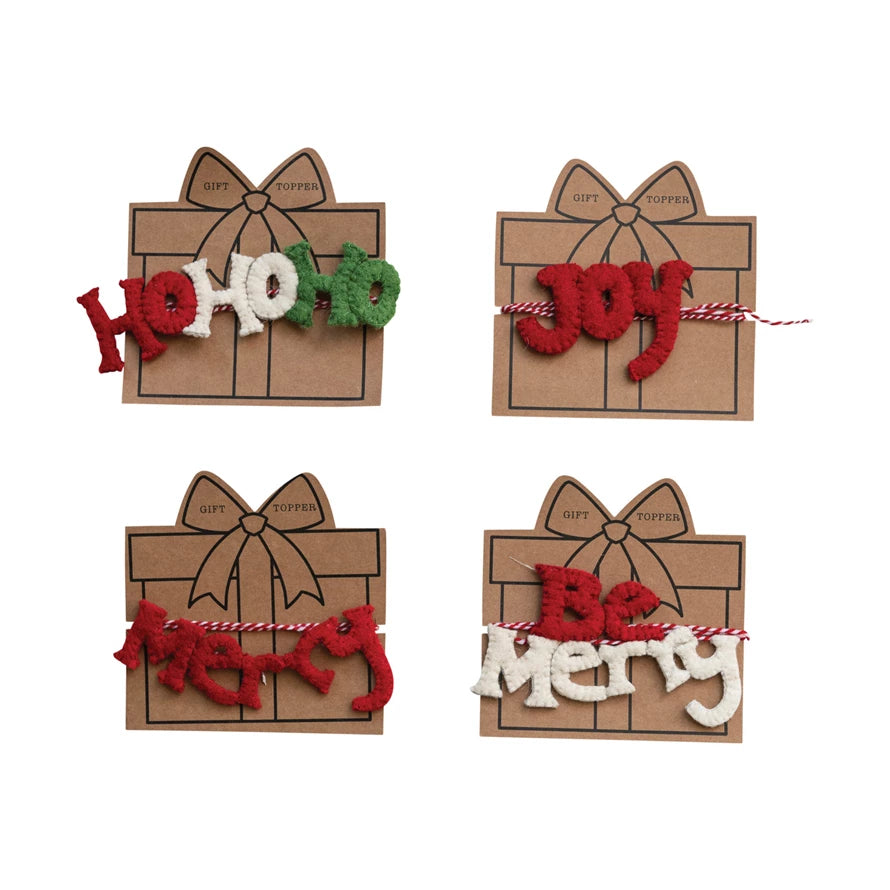 Felt Holiday Gift Toppers