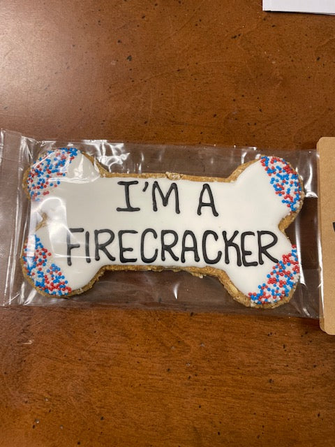 I'm a Firecracker Dog Biscuit