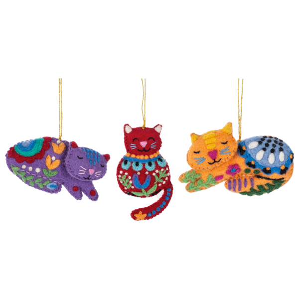 Fancy Cat Ornaments - 3 colors