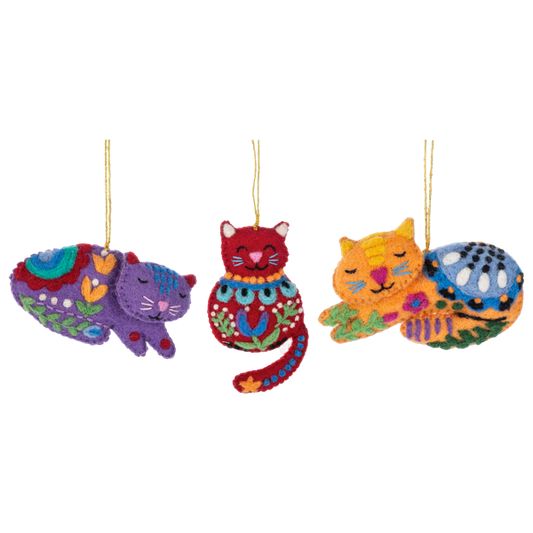Fancy Cat Ornaments - 3 colors