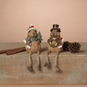 Holiday Capybara Shelf Sitter - 2 styles