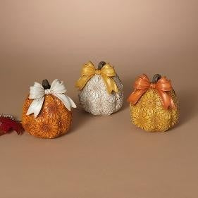 Harvest Pumpkin with Bow - 3 colors