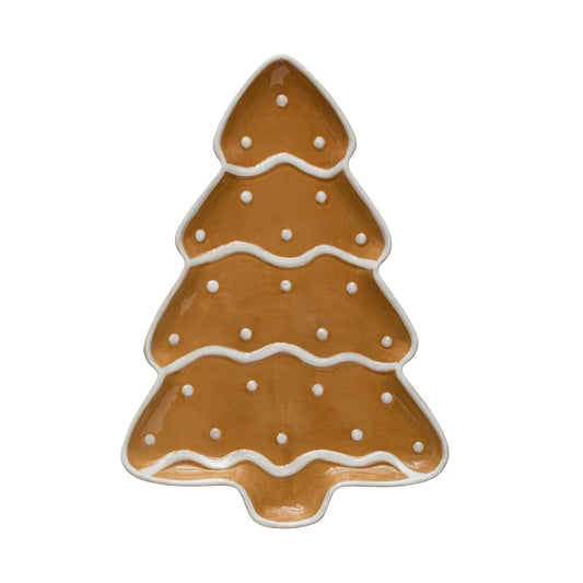 Gingerbread Tree Shaped Platter