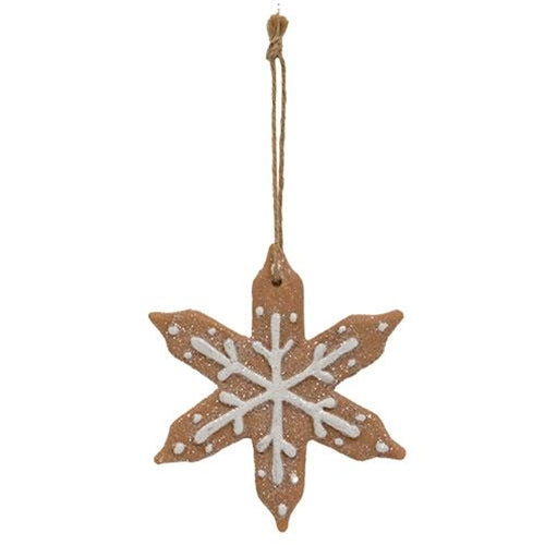 Gingerbread Snowflake Ornament