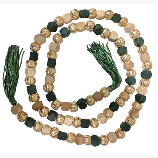 Green, Gold & Natural Beads