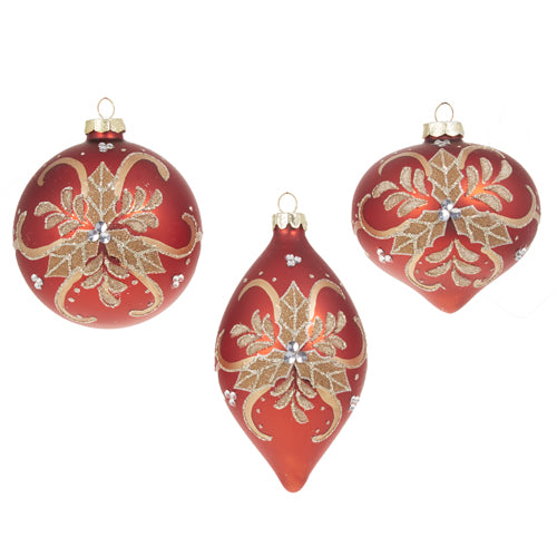 Red & Gold Ornaments - 3 styles