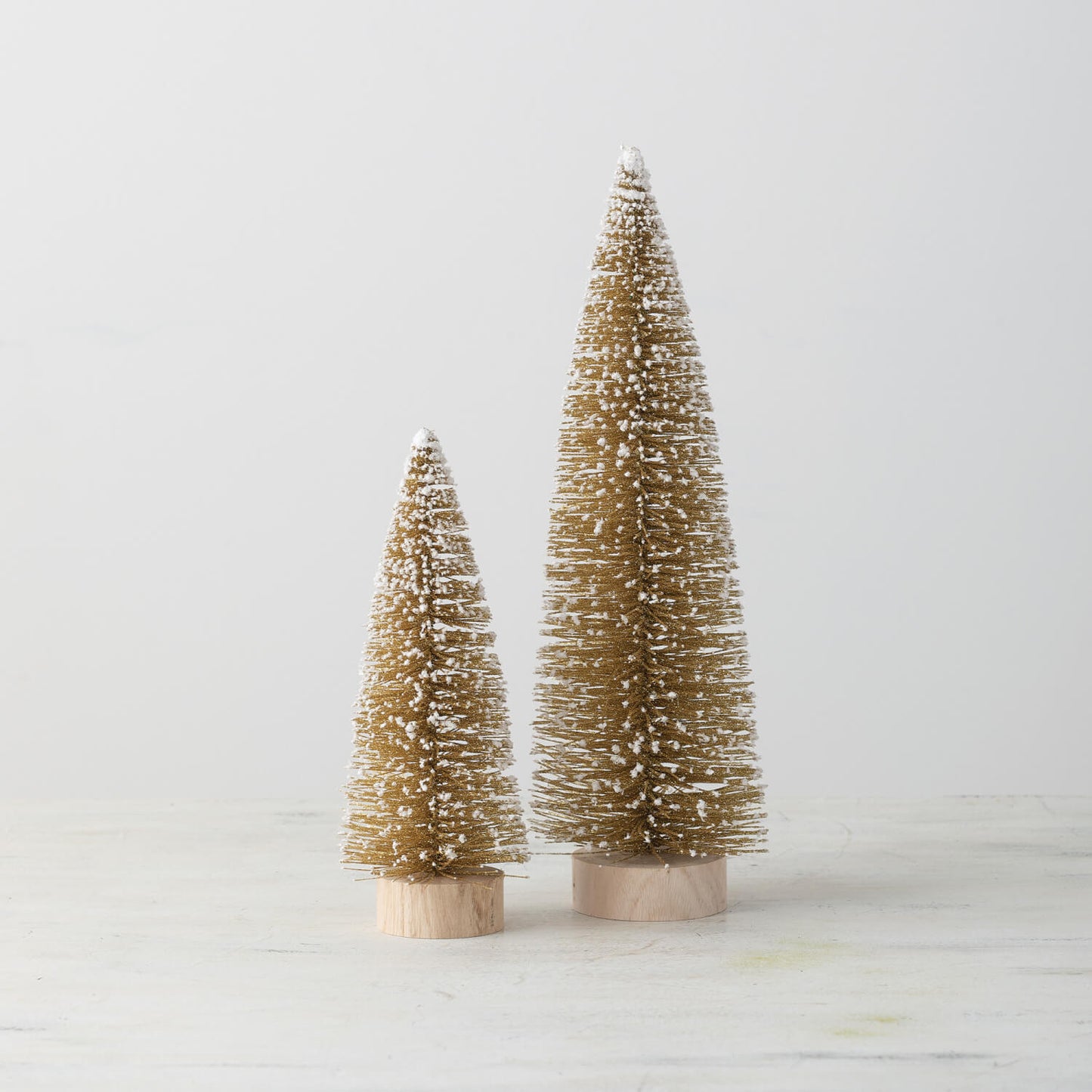 Gold Tree with Snow - 2 Sizes