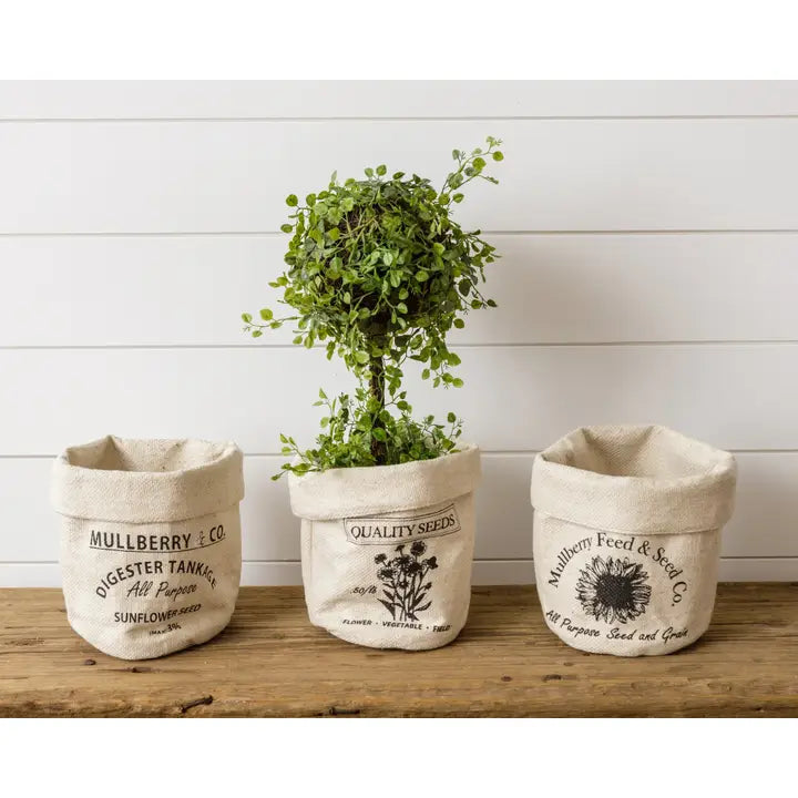 Grain Sack Planter Bags