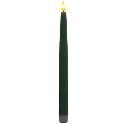 LED Green Taper Candle