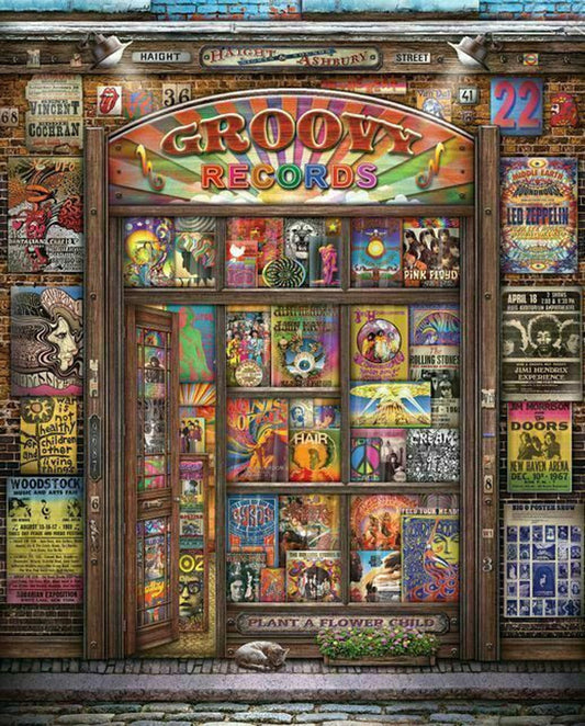 Groovy Records Puzzle - 1000 pieces