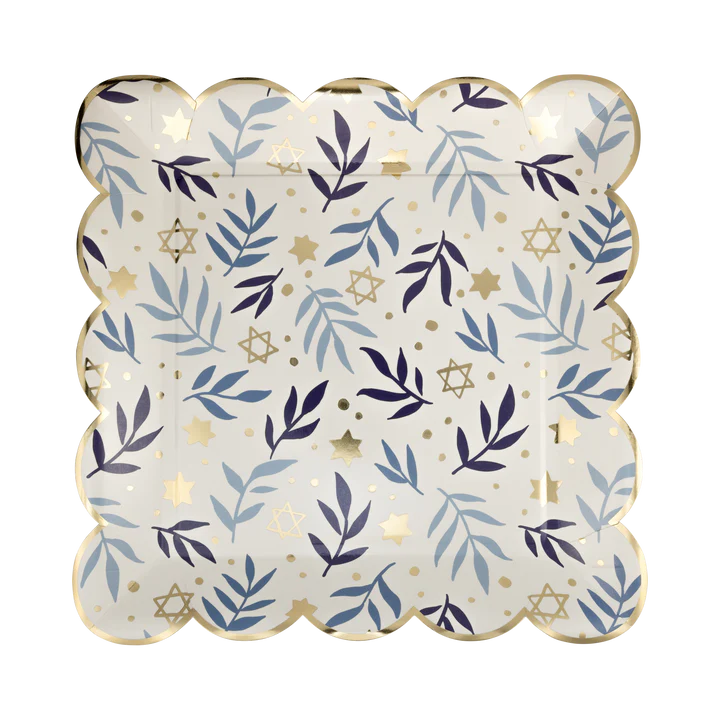 Hanukkah Paper Square Plates