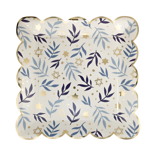 Hanukkah Paper Square Plates