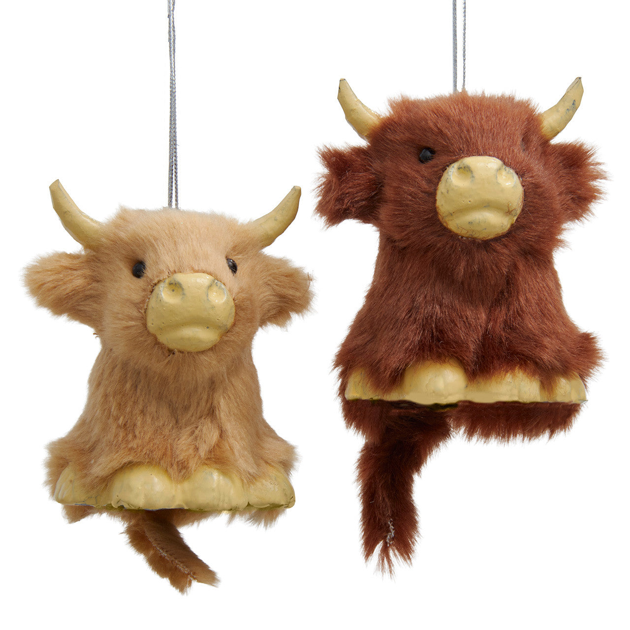 Furry Highland Cow Ornament - 2 Colors