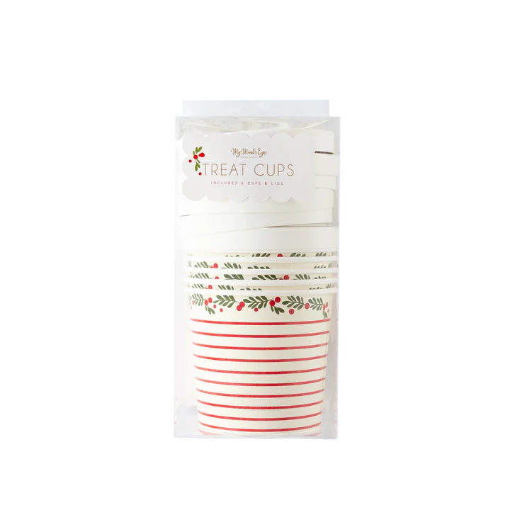 Holly & Stripes Treat Cups