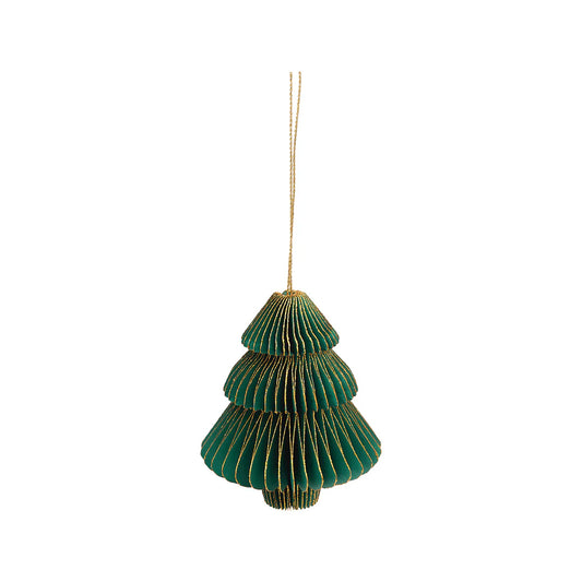 Honeycomb Paper Green Tree Ornament