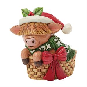 JSHWC Highland Cow in Basket