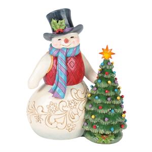 JSHWC Snowman with Vintage Tree