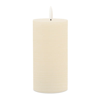 Battery Operated Ivory Pillar Candle