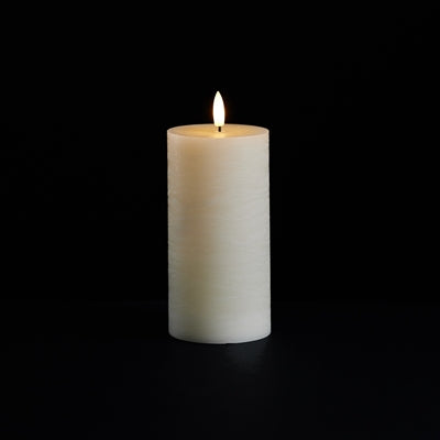 Battery Operated Ivory Pillar Candle