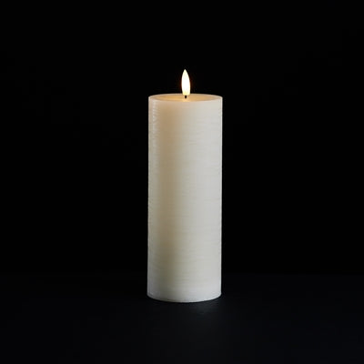 Battery Operated Ivory Pillar Candle