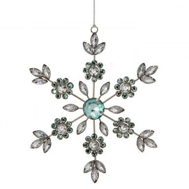 Crystal Jeweled Snowflake Ornament