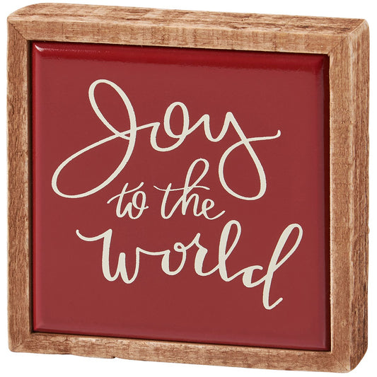 Mini Joy to the World Box Sign