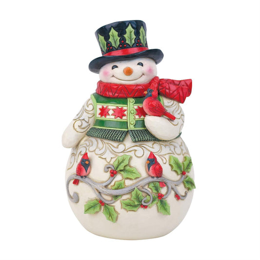 Jim Shore Snowman with Cardinals
