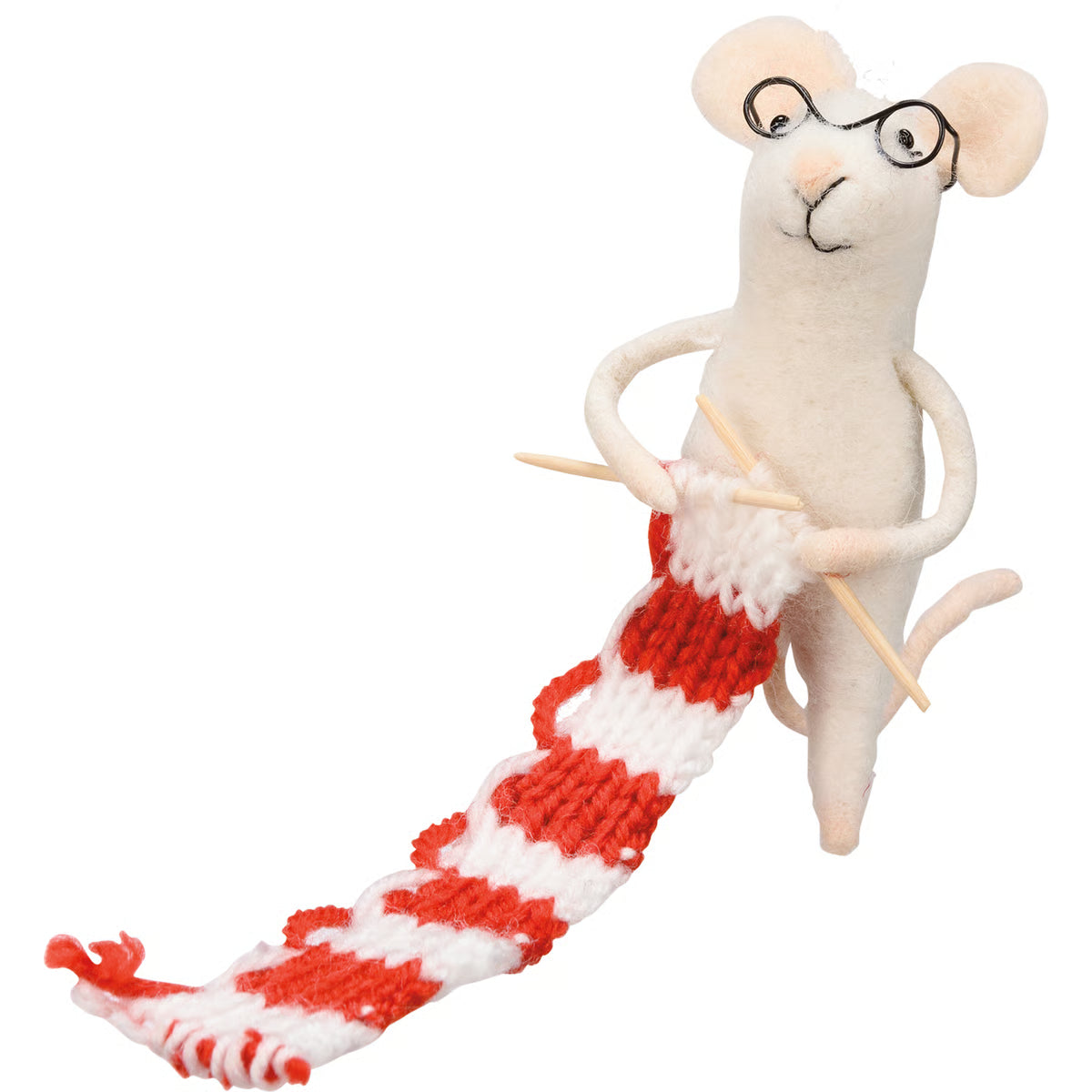 Knitting Mouse Ornament