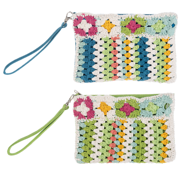 Knit Striped Pouches