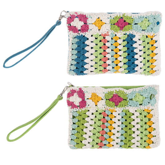 Knit Striped Pouches