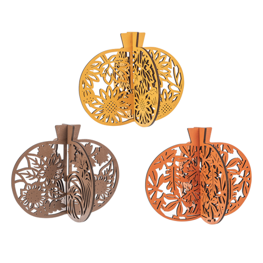 Laser Cut Pumpkins - 3 Colors