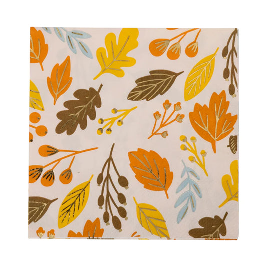 Harvest Leaf Cocktail Paper Napkin