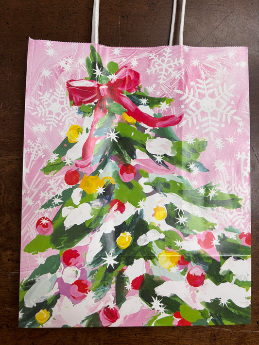 Gift Bag - Pink Tree, Large