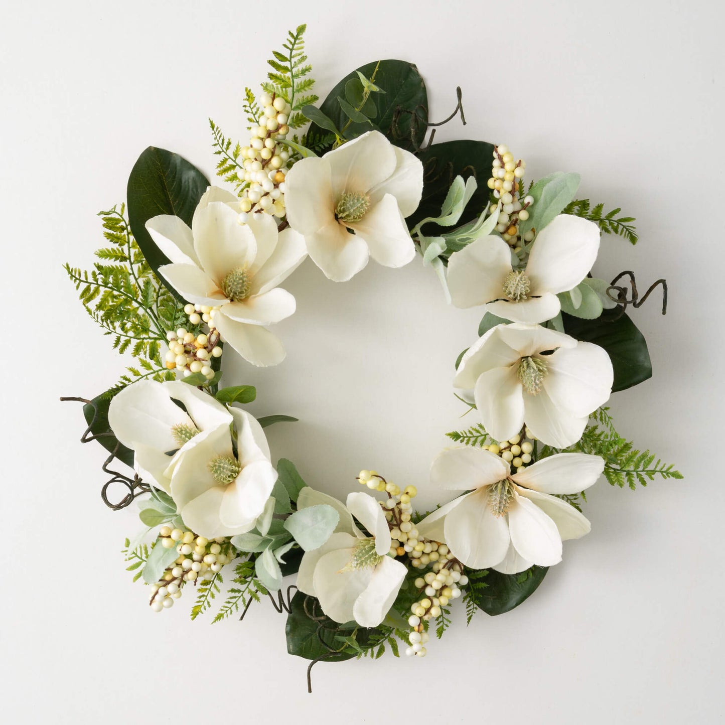 Magnolia and Fern Wreath