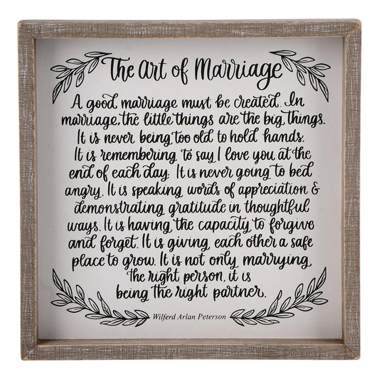 Art of Marriage Framed Sign