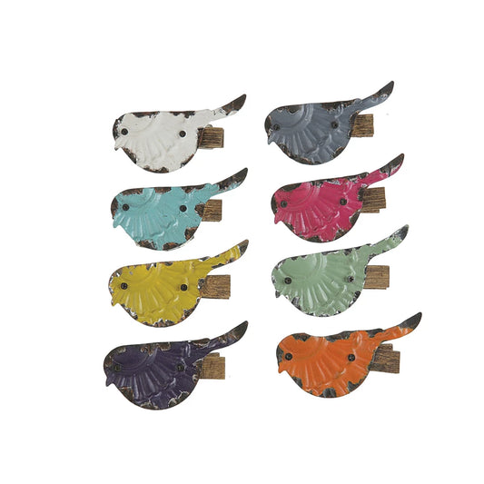 Embossed Metal Birds with clip