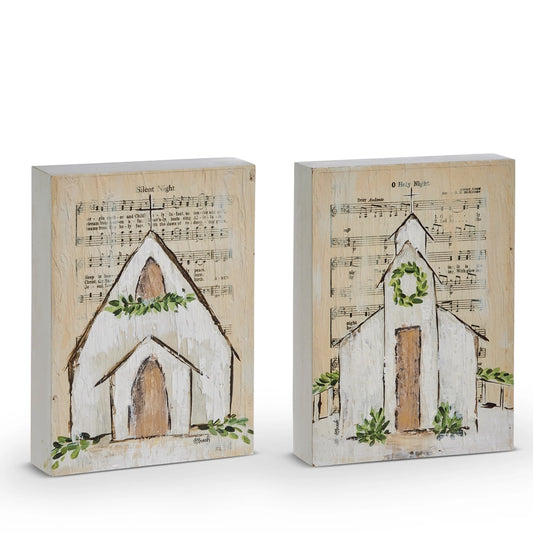 Music Sheet with Church Block - 2 Styles