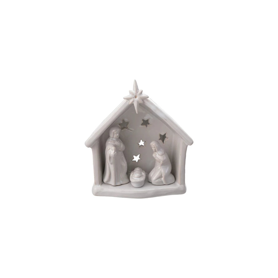 Nativity tealight holder