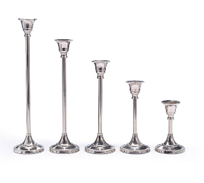 Nickel Plated Candleholder