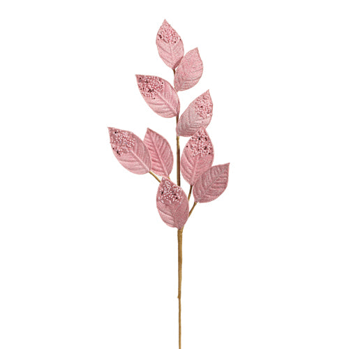 Pink Beaded Tip Leaf Spray