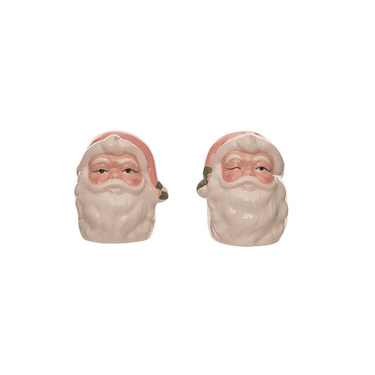 Pink Vintage Santa Salt & Pepper