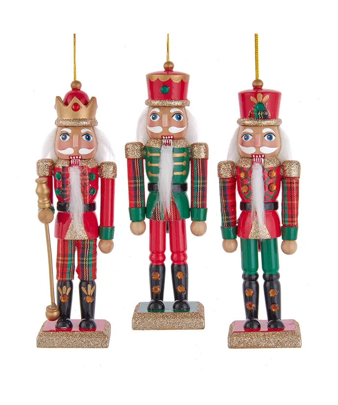 Plaid Nutcracker Ornaments - 3 styles