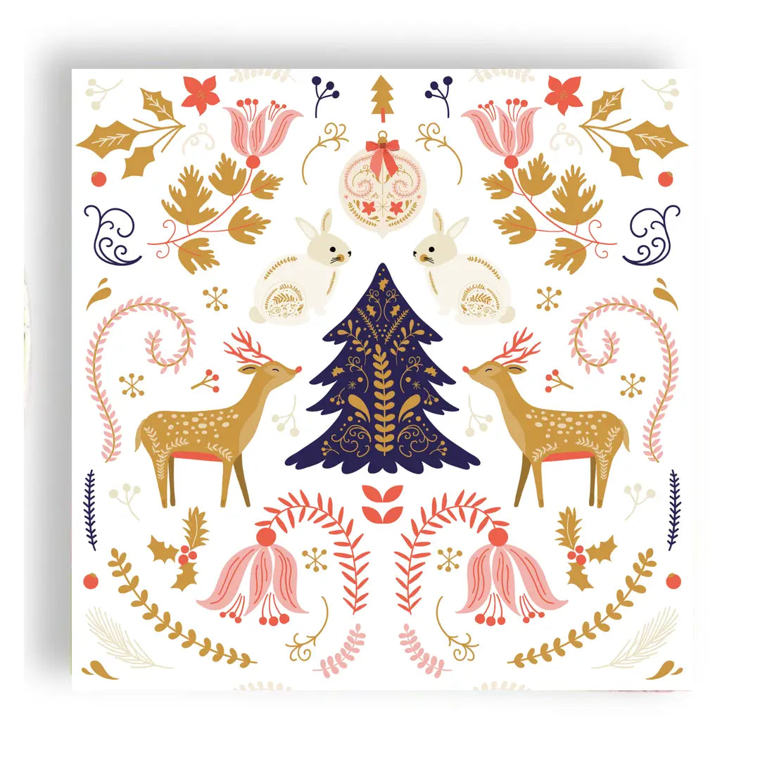 Woodland Christmas Paper Cocktail Napkins
