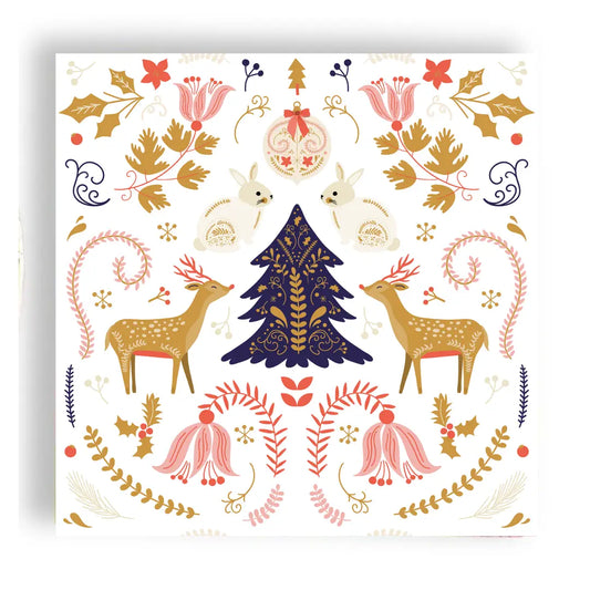 Woodland Christmas Paper Cocktail Napkins