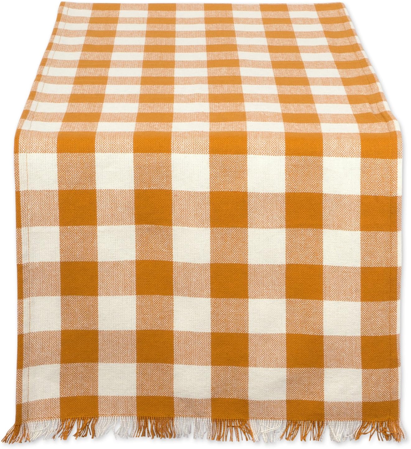 Pumpkin Spice Checked Table Runner